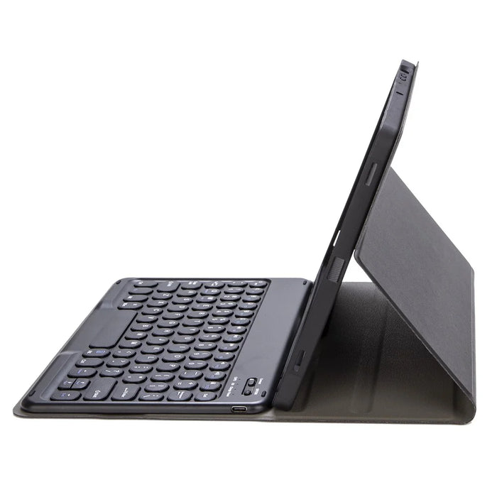 YA710B For Samsung Galaxy Tab S10 Lite / S10 FE / S9 FE X510 X516 / S9 X710 Round Key Cap Bluetooth-Compatible Keyboard TPU Tablet Case - Black - 5