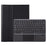YA710B-A For Samsung Galaxy Tab S10 Lite / S10 FE / S9 FE X510 X516 / S9 X710 Round Key Cap Touchpad Bluetooth-Compatible Keyboard Case - Black - 2