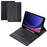 A810B For Samsung Galaxy Tab S10+ / S9 FE+ / S9+ 12.4" X610 / X616 Detachable Bluetooth-compatible Keyboard Case Pencil Slot Tablet Case - Black - 1