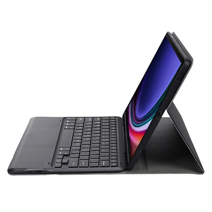 A810B For Samsung Galaxy Tab S10+ / S9 FE+ / S9+ 12.4" X610 / X616 Detachable Bluetooth-compatible Keyboard Case Pencil Slot Tablet Case - Black - 5