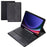 A810B-A For Samsung Galaxy Tab S10+ / S9 FE+ / S9+ 12.4" X610 / X616 Bluetooth-compatible Keyboard with Touchpad Pencil Slot Tablet Case - Black - 1