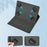 TY3316 Universal 9-11 inch Tablet Protective Cover Touchpad Bluetooth-compatible Keyboard Leather Stand Case - Black - 2