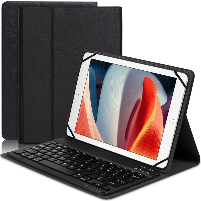 TY3316 Universal 9-11 inch Tablet Protective Cover Bluetooth-compatible Keyboard PU Leather Stand Case - Black - 1