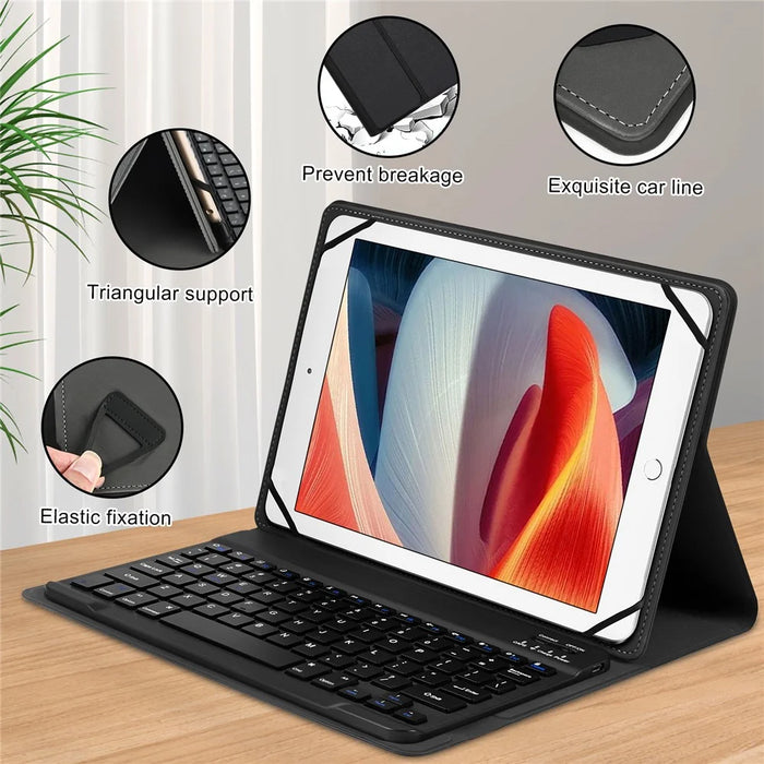 TY3316 Universal 9-11 inch Tablet Protective Cover Bluetooth-compatible Keyboard PU Leather Stand Case - Black - 7