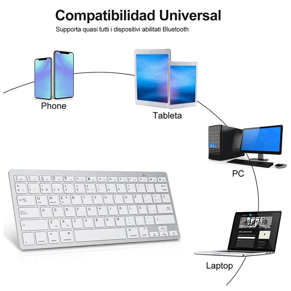 X5 (SP) Spanish Universal Wireless Bluetooth-compatible Keyboard for Smart Phone / Tablet - 4