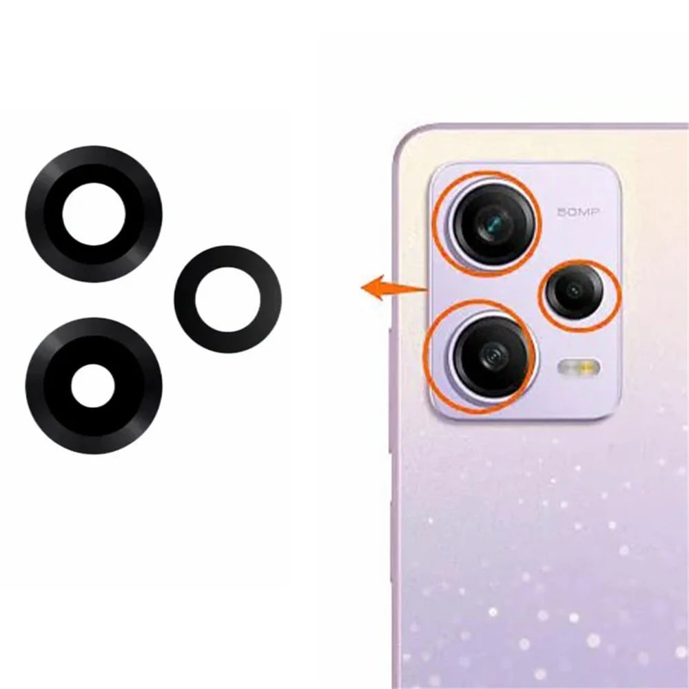 For Xiaomi Redmi Note 12 Pro 5G 1 Set Rear Back Camera Lens Cover Replacement Part (without Logo) - 2