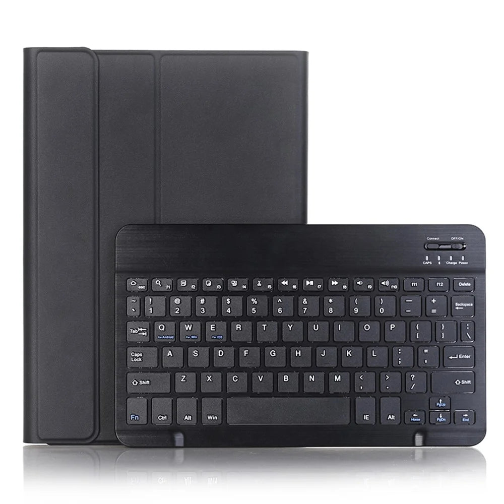 A07B For iPad 9.7-inch (2017) / (2018) / iPad Pro 9.7 inch (2016) / Air 2 / Air (2013) Bluetooth-compatible Keyboard Case with Pen Slot - Black - 1