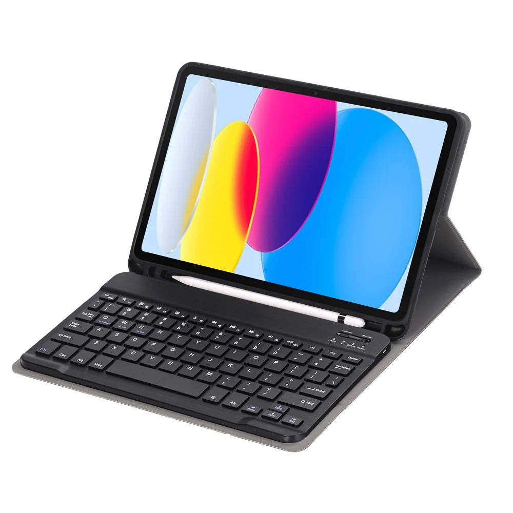 A07B For iPad 9.7-inch (2017) / (2018) / iPad Pro 9.7 inch (2016) / Air 2 / Air (2013) Bluetooth-compatible Keyboard Case with Pen Slot - Black - 2