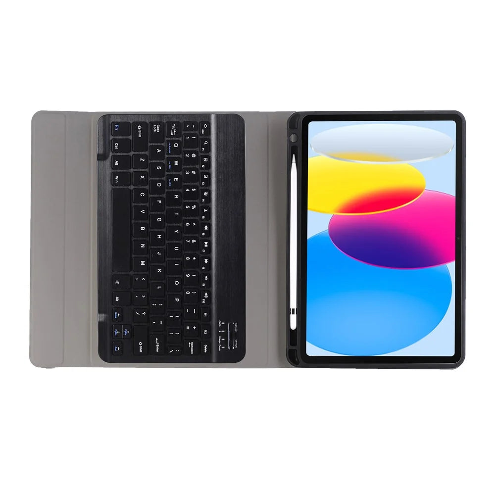 A07B For iPad 9.7-inch (2017) / (2018) / iPad Pro 9.7 inch (2016) / Air 2 / Air (2013) Bluetooth-compatible Keyboard Case with Pen Slot - Black - 5