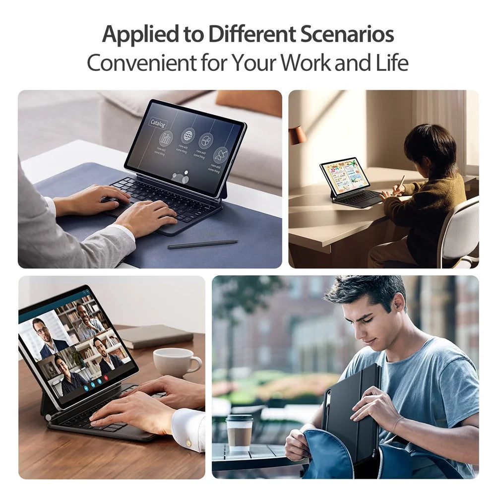 DUX DUCIS For Samsung Galaxy Tab S10 Lite / S10 FE / S9 FE / S9 / S8 / S7 Floating Magnetic Keyboard Leather Tablet Case - 7