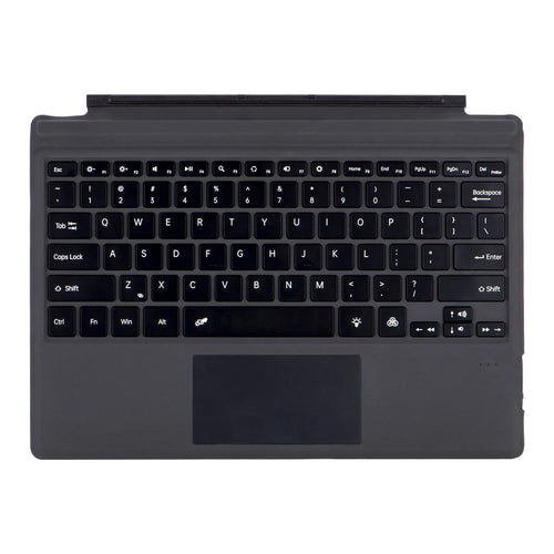 1089D-C For Microsoft Surface Pro 3 / 4 / 5 / 6 / 7 / 7+ Magnetic Absorption Backlit Bluetooth-compatible Tablet Keyboard - Black - 1