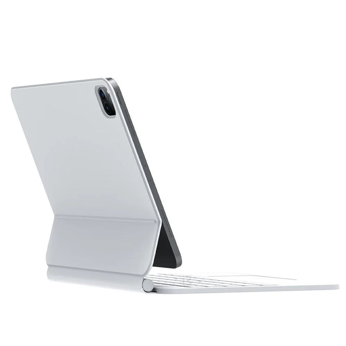 BENWIS ID-MKB For iPad Air (2020) Magnetic Suspension Leather Tablet Cover Bluetooth-compatible Keyboard - White - 4