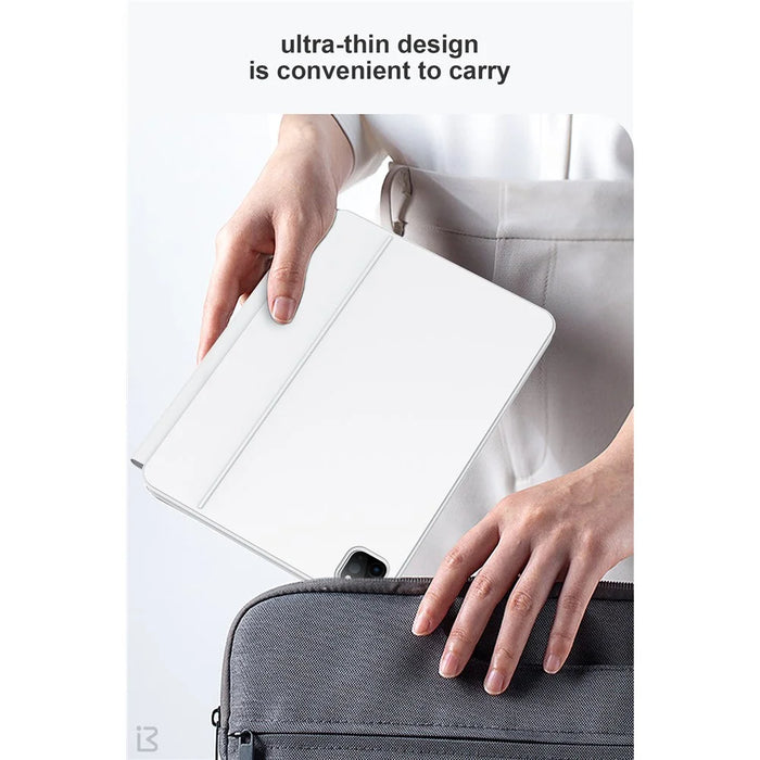BENWIS ID-MKB For iPad Air (2020) Magnetic Suspension Leather Tablet Cover Bluetooth-compatible Keyboard - White - 6