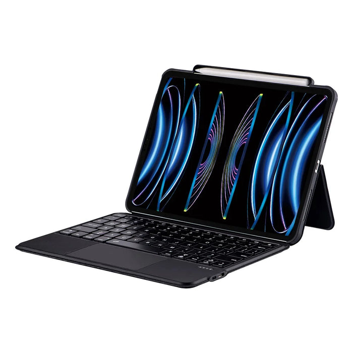 5206D-3A For iPad (2025) / 10.9 (2022) Super Thin Bluetooth-Compatible Keyboard Tablet Protective Case - Black - 2