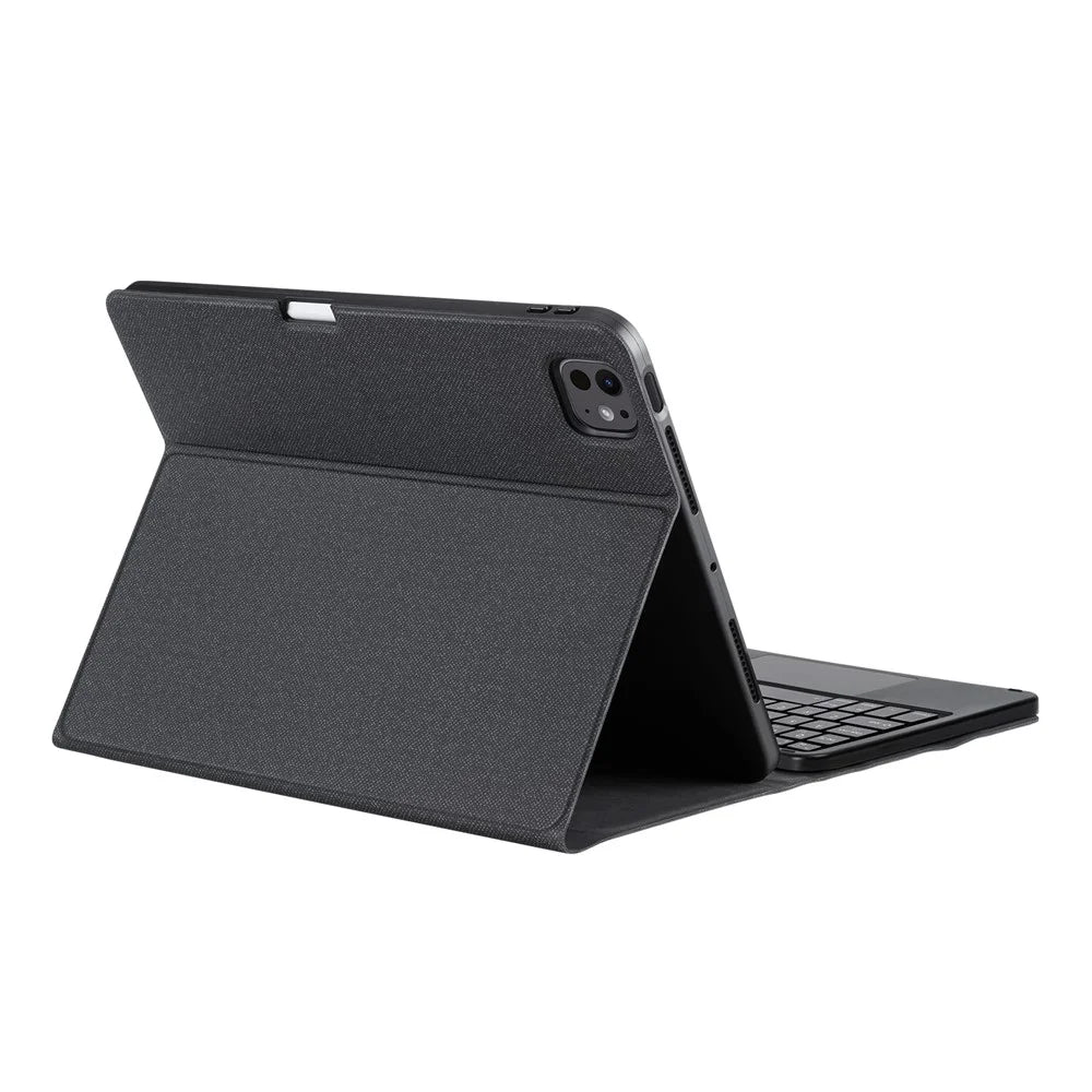 DUX DUCIS For iPad Pro 11 (2025) / 11 (2024) Wireless Bluetooth-compatible Keyboard + Stand Leather Tablet Case - 1