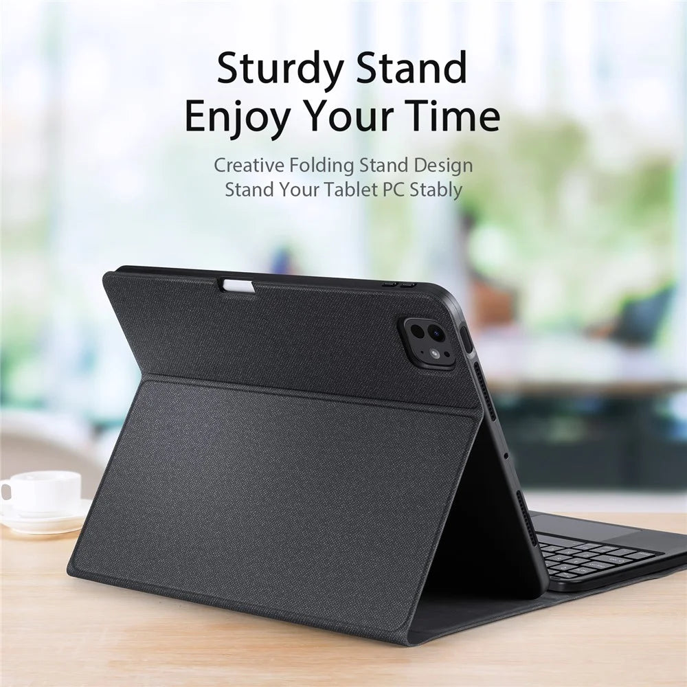 DUX DUCIS For iPad Pro 11 (2025) / 11 (2024) Wireless Bluetooth-compatible Keyboard + Stand Leather Tablet Case - 4