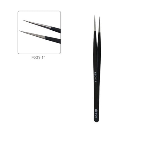 BEST ESD Series Precision Anti-static Stainless Steel Tweezers - ESD-11 - 1