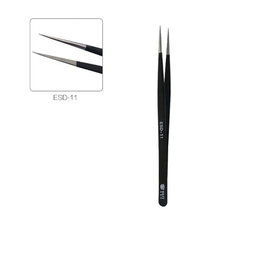 BEST ESD Series Precision Anti-static Stainless Steel Tweezers - ESD-11 - 1