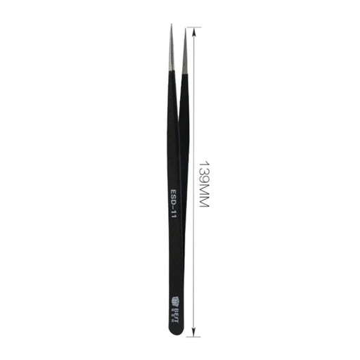 BEST ESD Series Precision Anti-static Stainless Steel Tweezers - ESD-11 - 2
