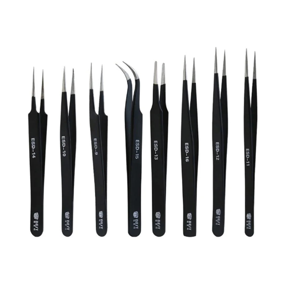 BEST ESD Series Precision Anti-static Stainless Steel Tweezers - ESD-11 - 4