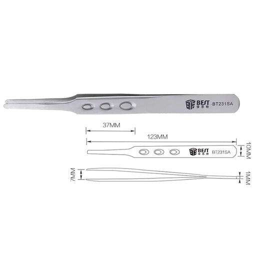 BEST Anti-static Precision Stainless Steel Matte Tweezers - BT231SA - 2