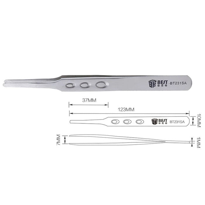 BEST Anti-static Precision Stainless Steel Matte Tweezers - BT231SA - 2