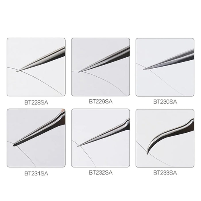 BEST Anti-static Precision Stainless Steel Matte Tweezers - BT231SA - 3