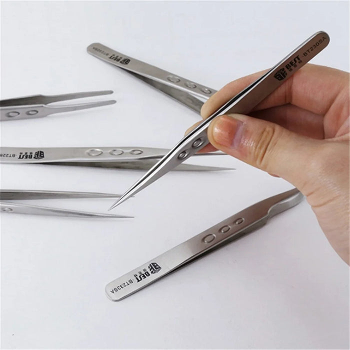 BEST Anti-static Precision Stainless Steel Matte Tweezers - BT231SA - 4