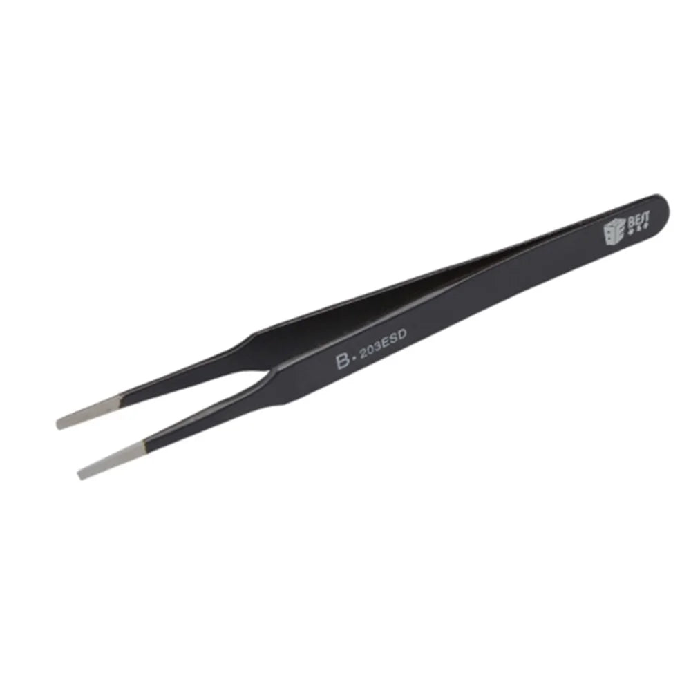 BEST BST-203ESD Mobile Repair Precision Anti-static Stainless Steel Tweezers - 1