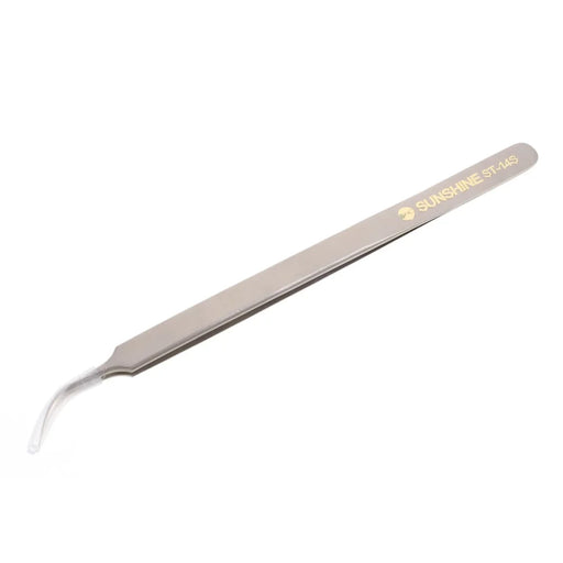 SUNSHINE ST-14S High Strength Metal Professional Curved Tip Tweezers - 1