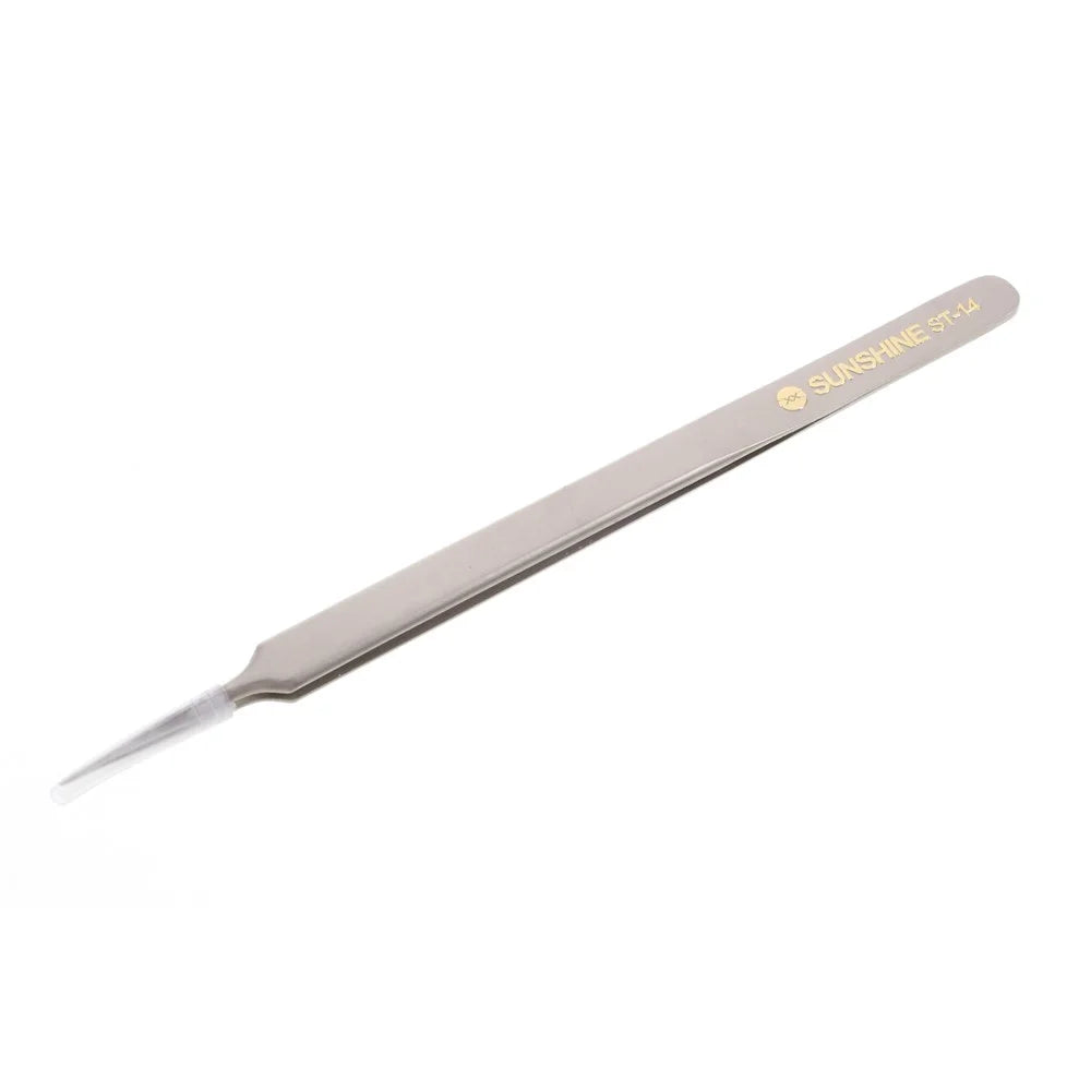 SUNSHINE ST-14 High Strength Metal Long Pointed Tip Tweezers - 1
