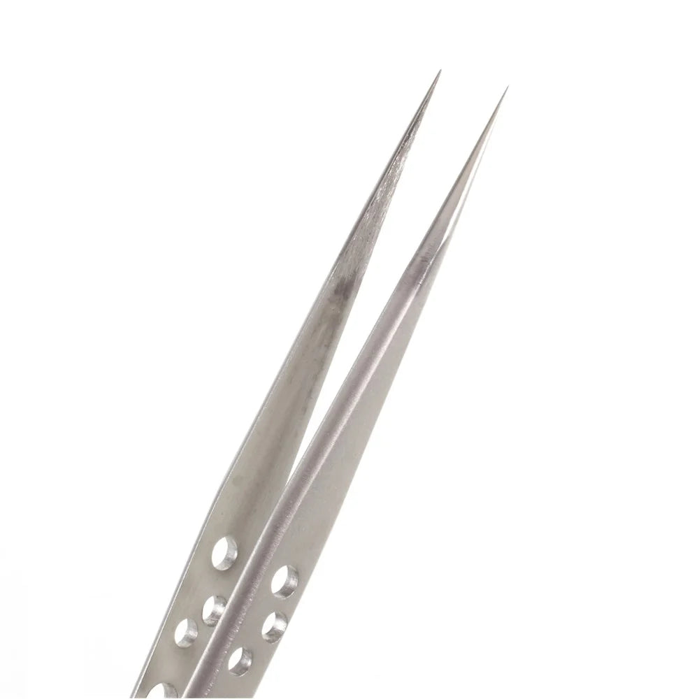 SUNSHINE ST-14K High Strength Metal Long Pointed Tip Tweezers - 3