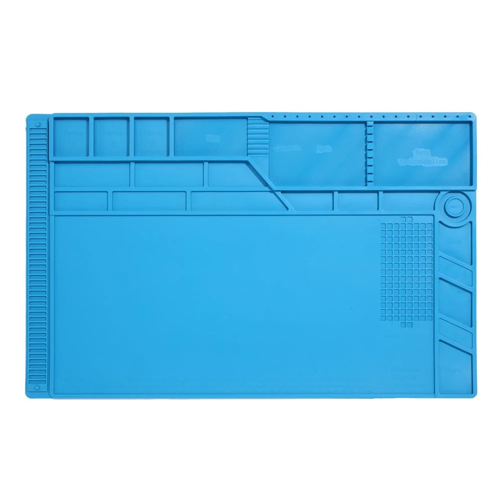 S-180 Soldering Station Iron Phone PC Computer Repair Mat Magnetic Heat Insulation Silicone Pad - 1