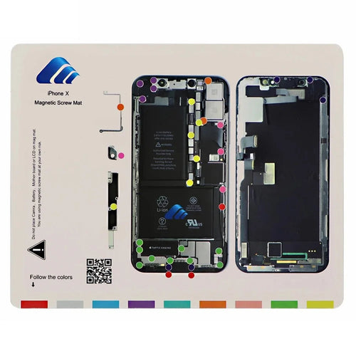Magnetic Screw Mat for iPhone X Work Pad Phone Repairing Tool Mat - 1