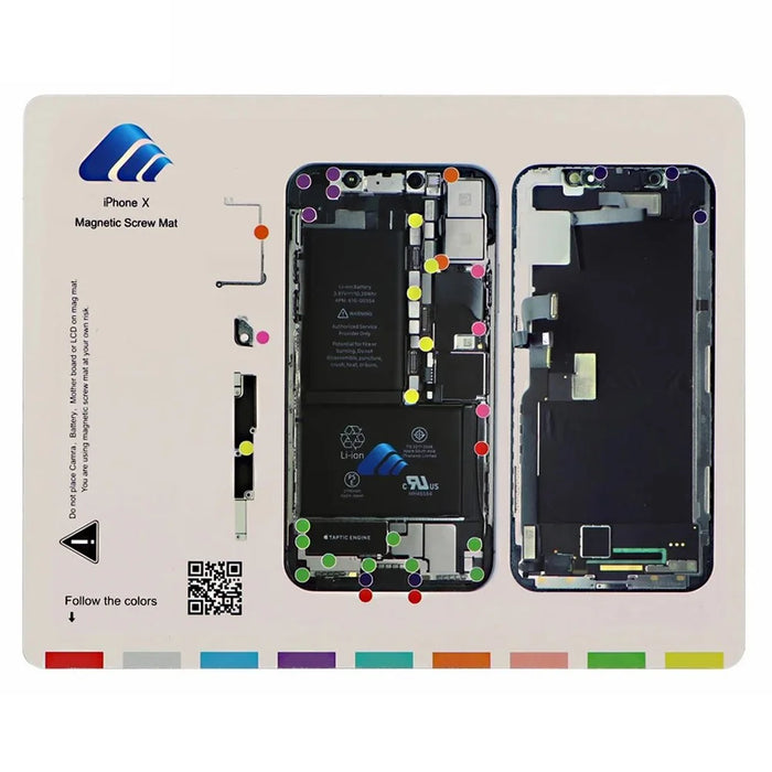 Magnetic Screw Mat for iPhone X Work Pad Phone Repairing Tool Mat - 1