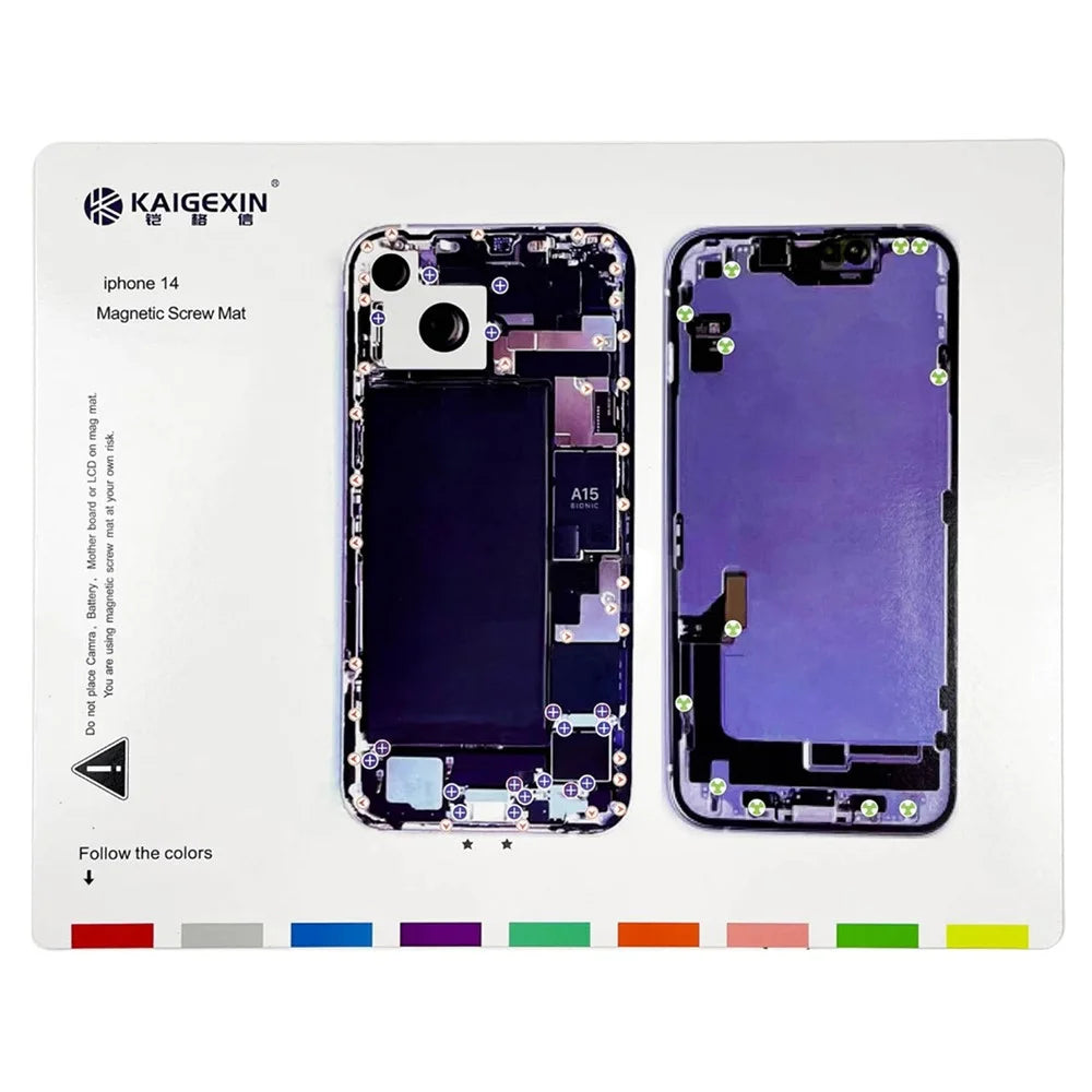 Magnetic Screw Mat for iPhone 14 Work Pad Phone Repairing Tool Mat - 1