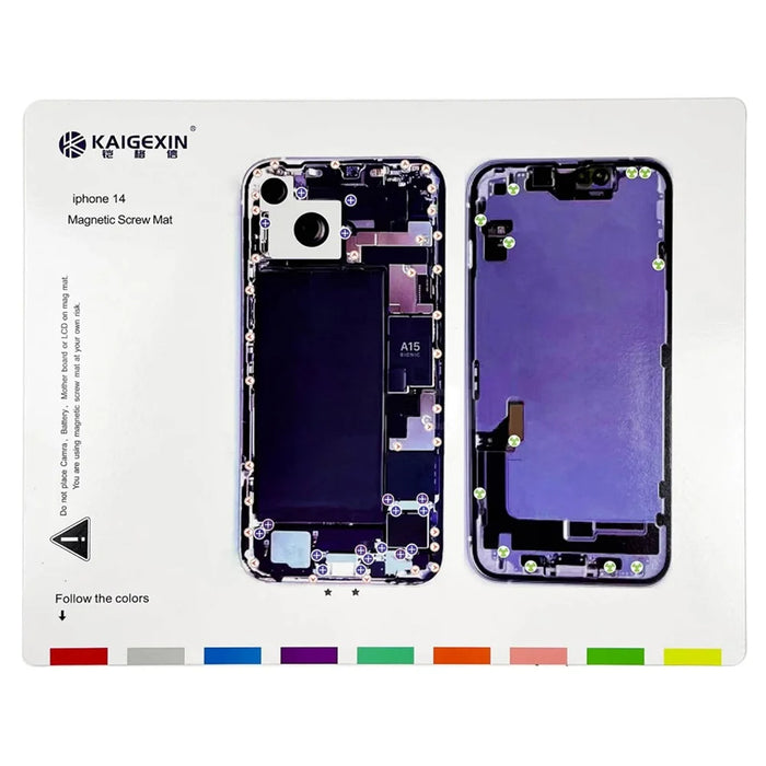 Magnetic Screw Mat for iPhone 14 Work Pad Phone Repairing Tool Mat - 1