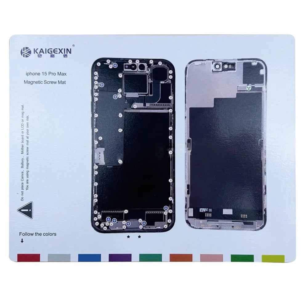 For iPhone 15 Pro Max Magnetic Screw Mat Work Pad Phone Repairing Tool Mat - 1