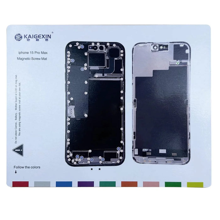 For iPhone 15 Pro Max Magnetic Screw Mat Work Pad Phone Repairing Tool Mat - 1