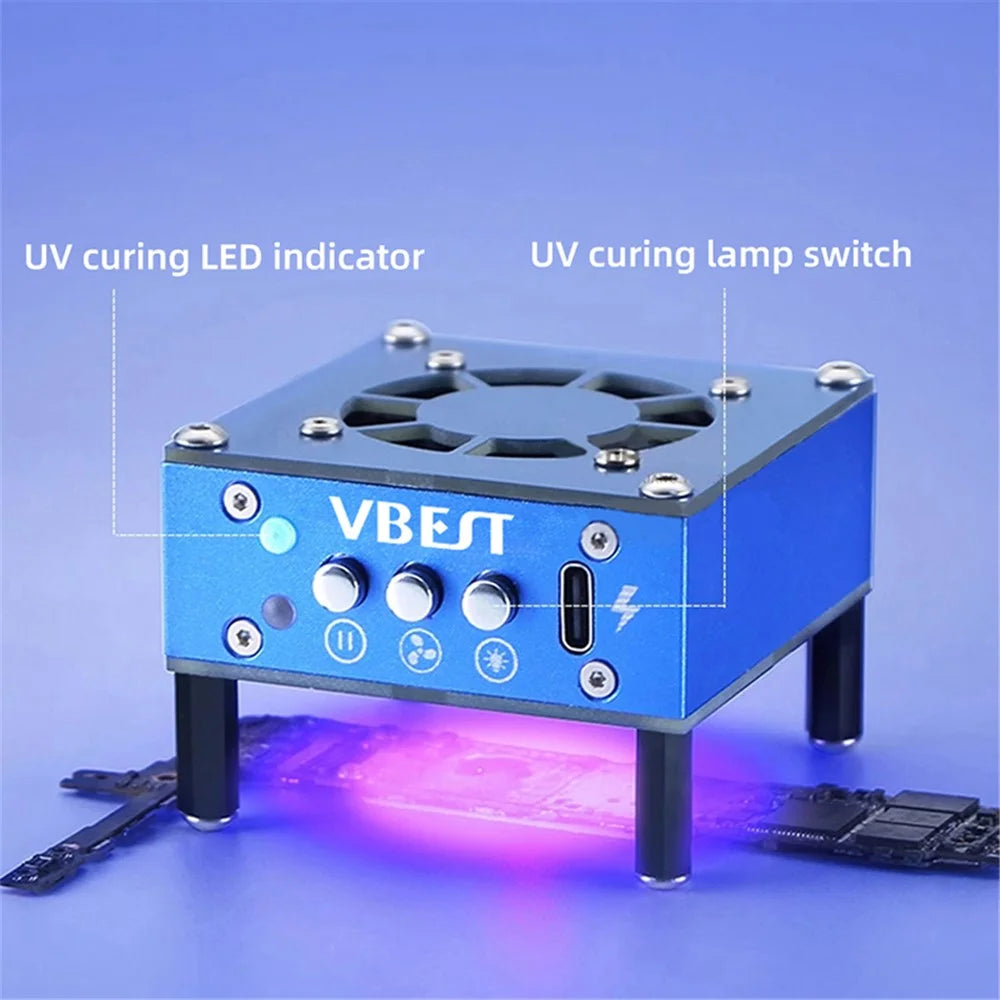 VBEST VBST-491 2-in-1 Cooling Fan 3 Speed UV Curing Radiating Fan for PCB Welding Repair - 5
