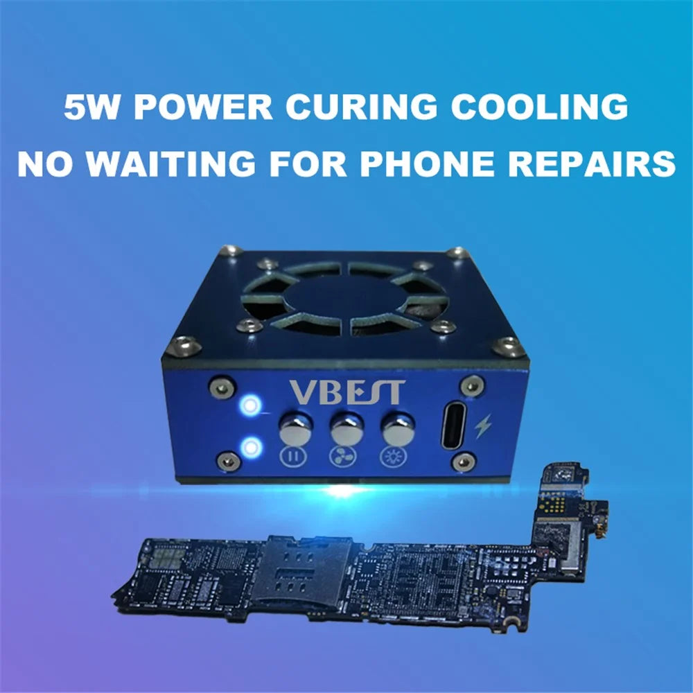 VBEST VBST-491 2-in-1 Cooling Fan 3 Speed UV Curing Radiating Fan for PCB Welding Repair - 7