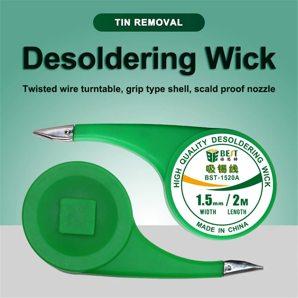 BEST Wick Remover Tin Anti-Hot Desoldering Wick Wire Removal Line Repair Tool - BET-1520A - 2