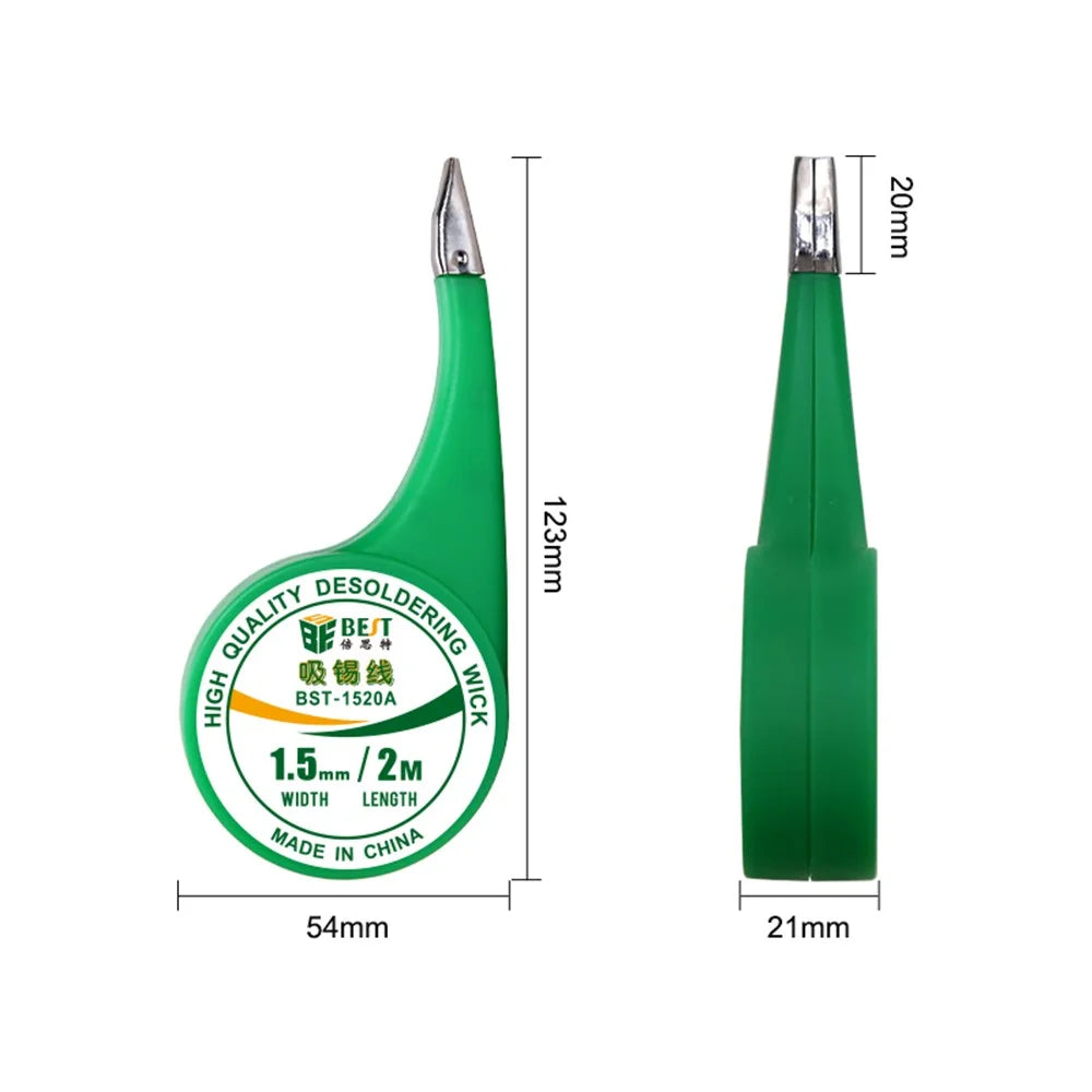 BEST Wick Remover Tin Anti-Hot Desoldering Wick Wire Removal Line Repair Tool - BET-1520A - 6