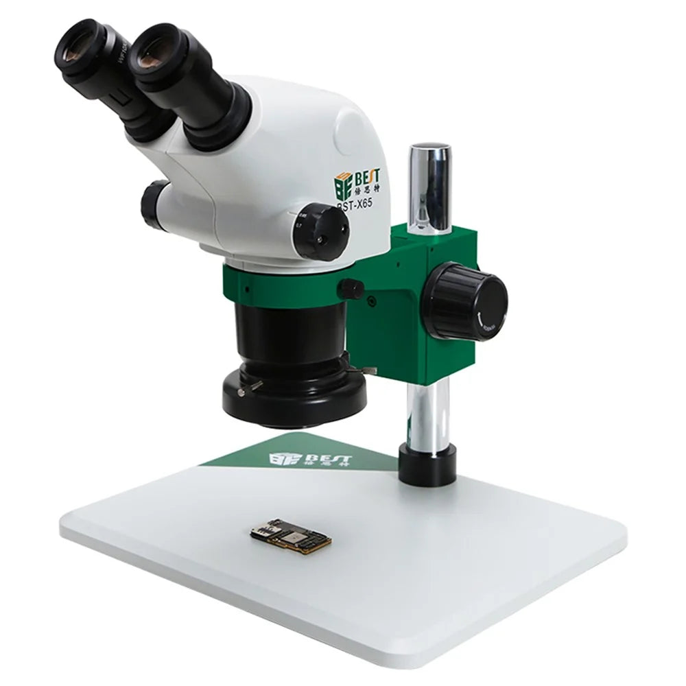 BEST BST-X65 Binocular Microscope 6.5X-65X LED Lighting Mechanical Microscope - 1