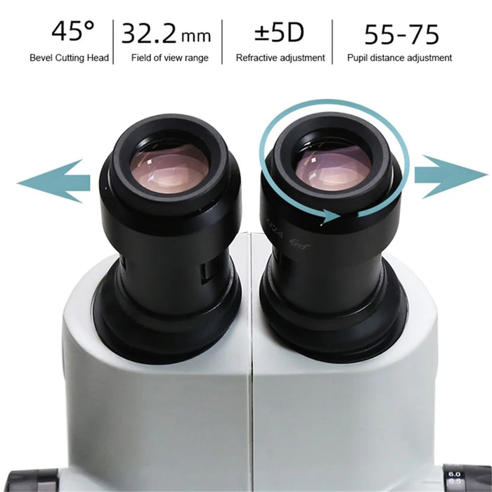 BEST BST-X65 Binocular Microscope 6.5X-65X LED Lighting Mechanical Microscope - 3