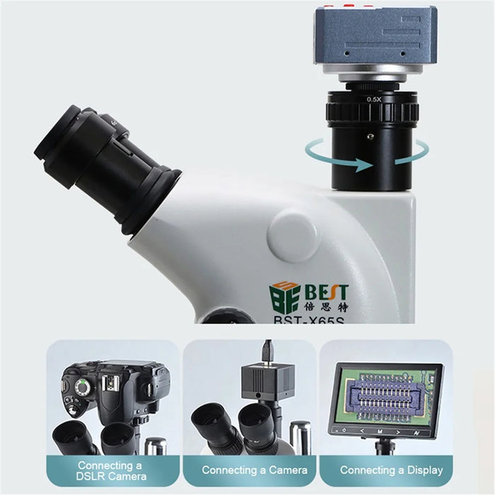 BEST BST-X65S Trinocular Microscope LED Lighting 4K Camera Microscope - 5