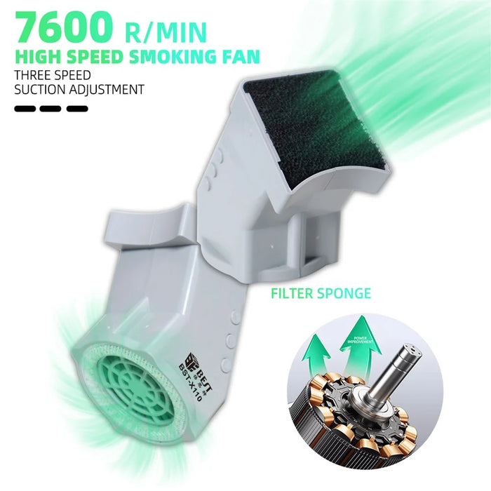 BEST BST-X110 Microscope LED Lighting Smoker Repair Work Exhaust Fan - 4