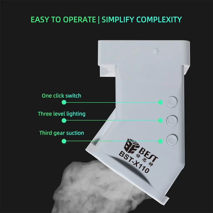 BEST BST-X110 Microscope LED Lighting Smoker Repair Work Exhaust Fan - 5