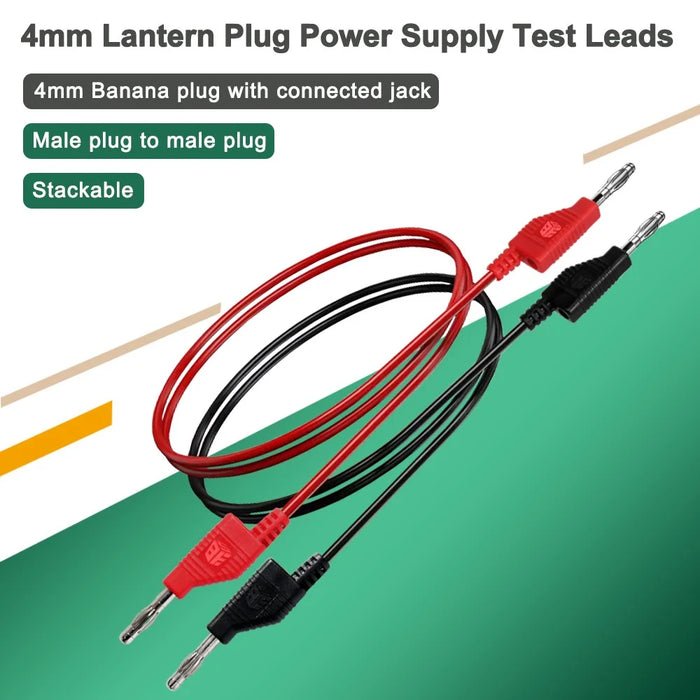 BEST BST-080-JP Assembled Test Leads with Stackable Banana Plugs - 2