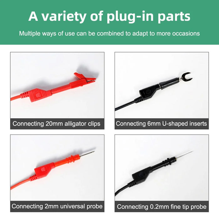 BEST BST-080-JP Assembled Test Leads with Stackable Banana Plugs - 5